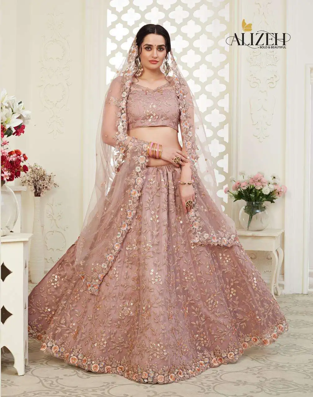 Lehenga Style Choli with Latest Designer Party Wear Exclusive Designer Brocade Skirt Lehenga Cholis Wholesale Price Collection