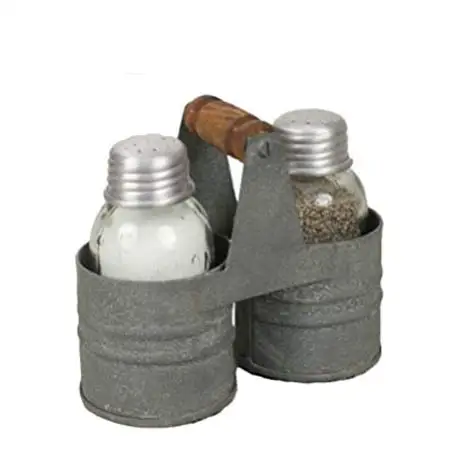 Sale e pepe tondo Decoro Ruggero - Ceramiche Siciliane Pattesi