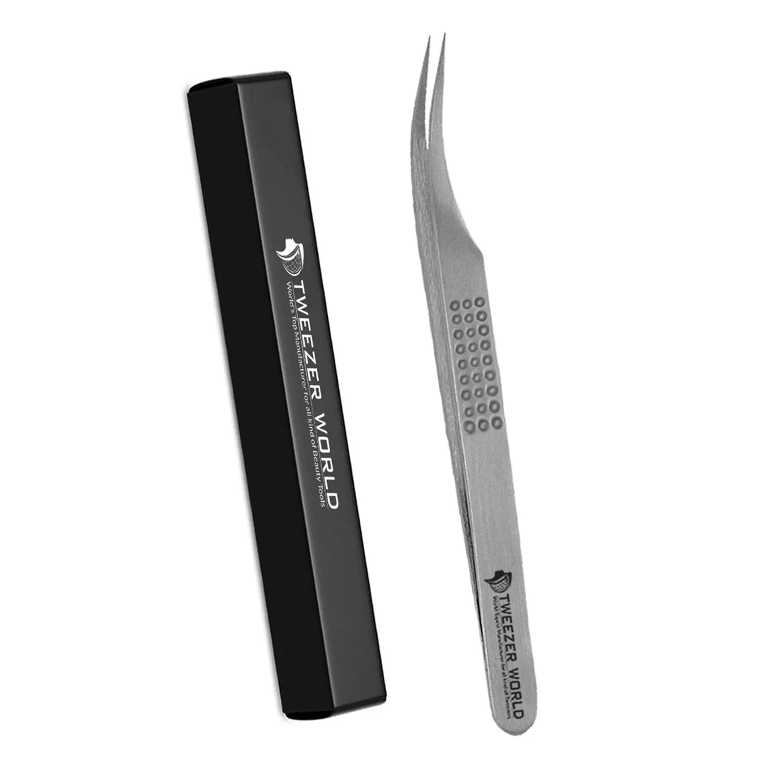 2 Pcs Stainless Steel Nail Pliers Tweezers Forceps Curved Straight Art Tool 2016