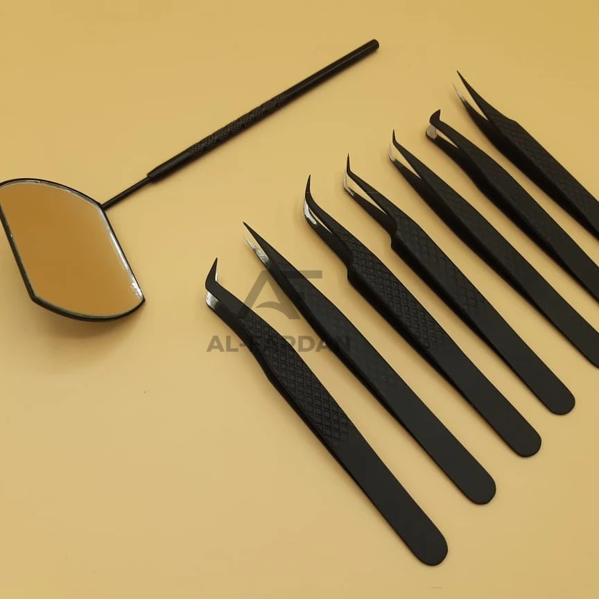 Custom Logo Matte Black Dull Color Russian Volume Diamond Grip Eyelash