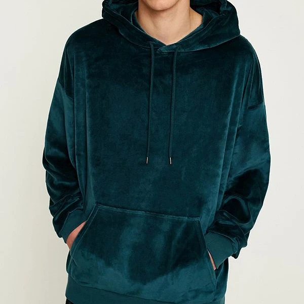 velvet zipper hoodie