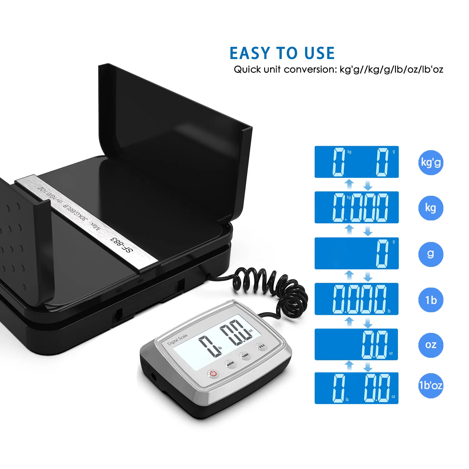 SF-883 100 lb X 0.1 oz Silver Digital Postal Scale for Shipping Weight  Postage 50kg| Alibaba.com