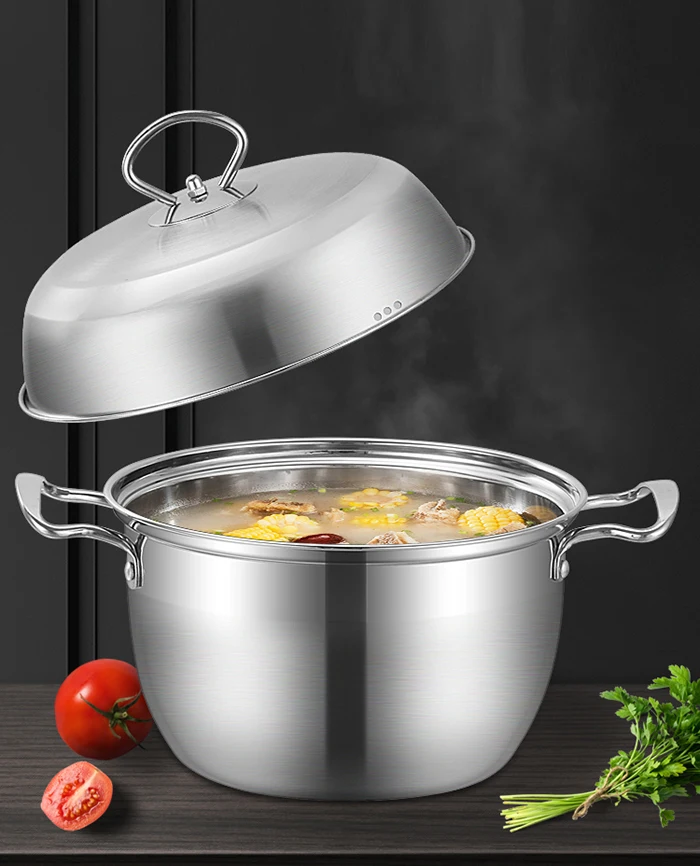 Kitchenware Korean Style 201 Stainless Steel Soup Pot Milk Pot Saucepan