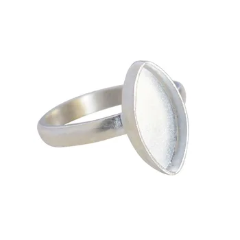 Top Wholesaler 925 Sterling Silver Blank Setting 12X6 MM Marquise Bezel Cup Ring Collet For Calibrated Cabochon Stone Jewelry