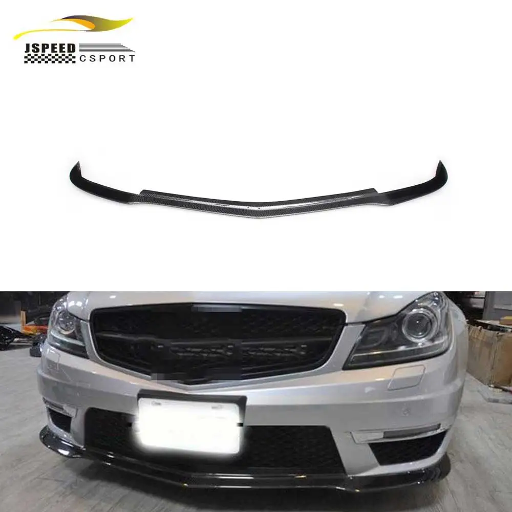 Carbon Fiber Front Bumper Lip For 2012-2015 Mercedes W204 / C204 C63 AMG – Facelift Models