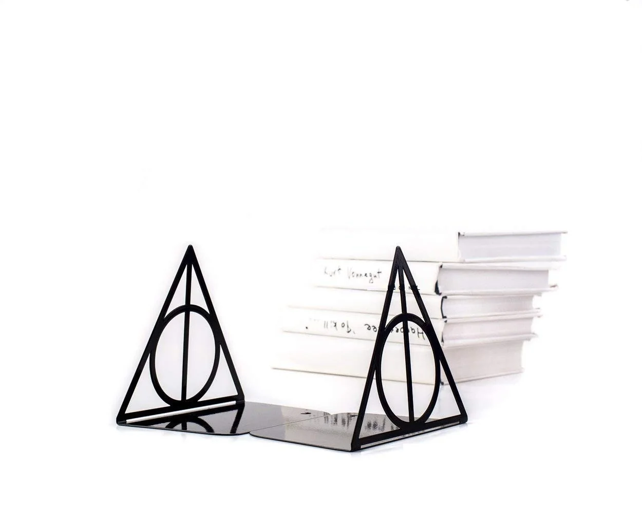 Metal Bookends Deathly Hallows Harry Potter Inspired Book Holders Bookends for Office Home Class Room and Library