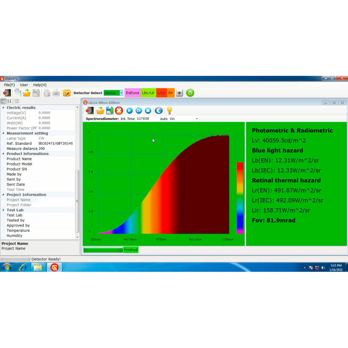 IEC62471 Radiometer LED Safety for Photobiological Measurement