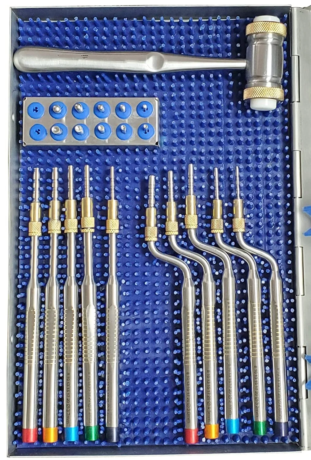 Wholesale Cheap Price Factory Made Rate Dental Implant Sinus Lift Kit Concave Convex Osteotomes Straight 5 Pieces Set