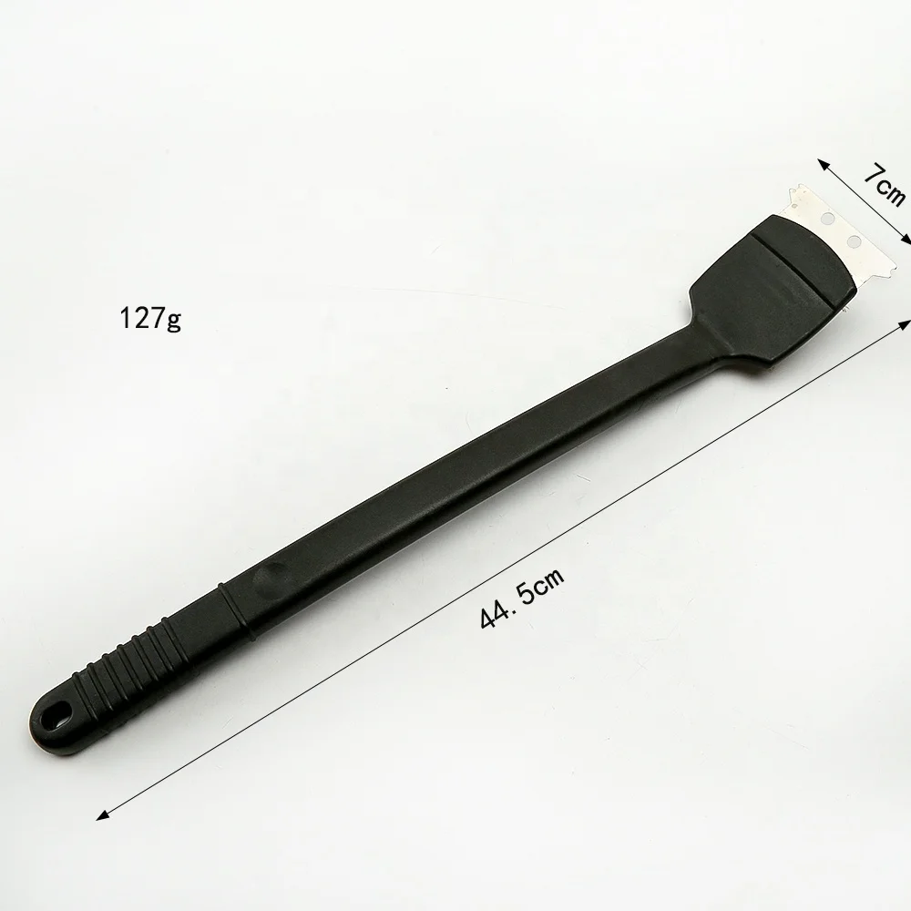 Brush and Scraper  Extended Large Soft Handle and Copper  Bristles  No Scratch Cleaning for Grill Bbq
