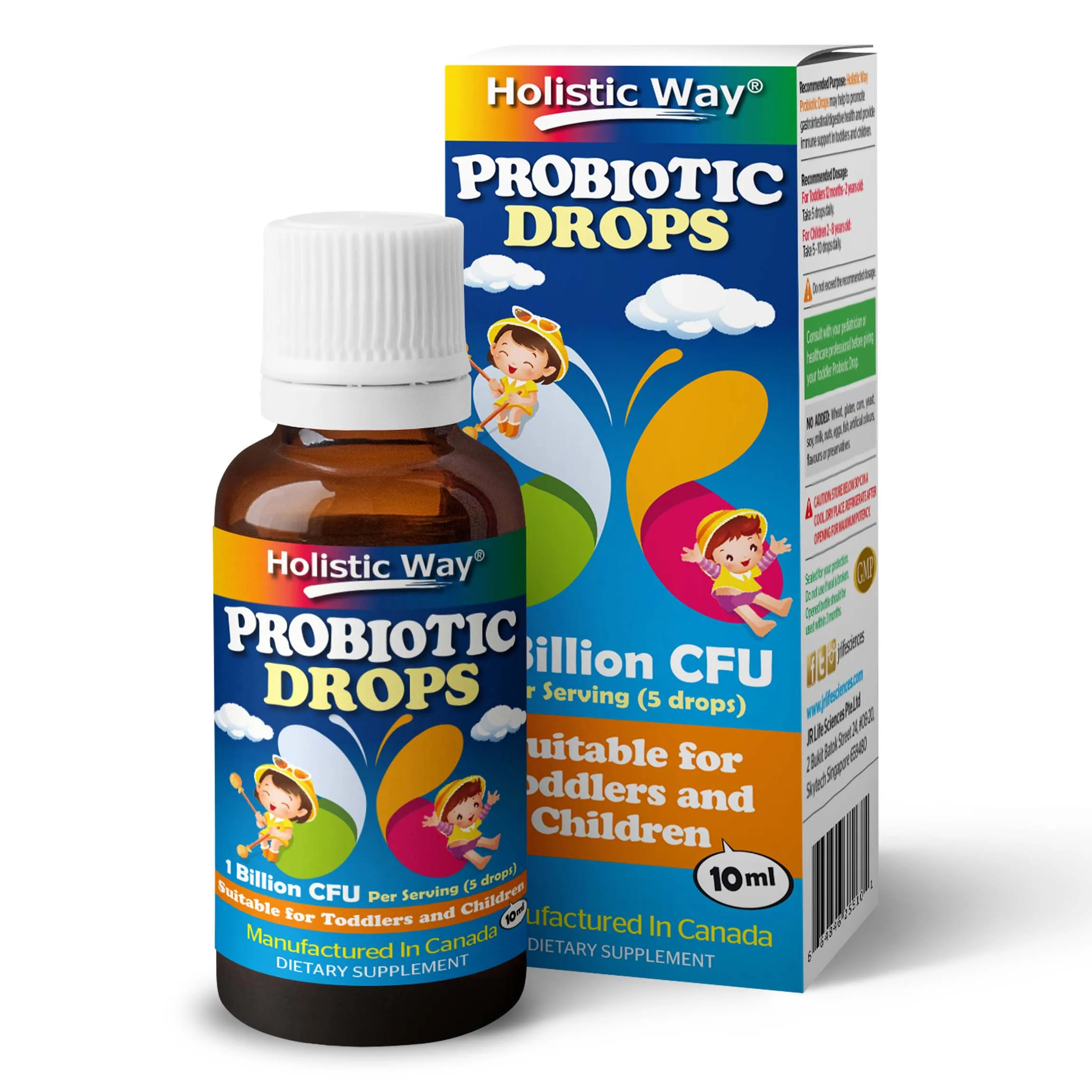 promote digestion holistic way probiotic drops (10ml) suitable
