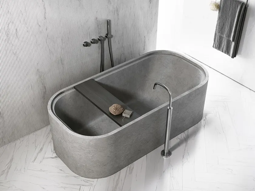ORTONBATH Small Size Oval Modern Large Adult Bathroom Tub Solid