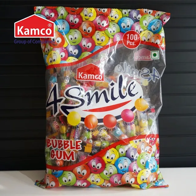 high quality 4 smile multi flavour bubble gum | kamco 4 smile
