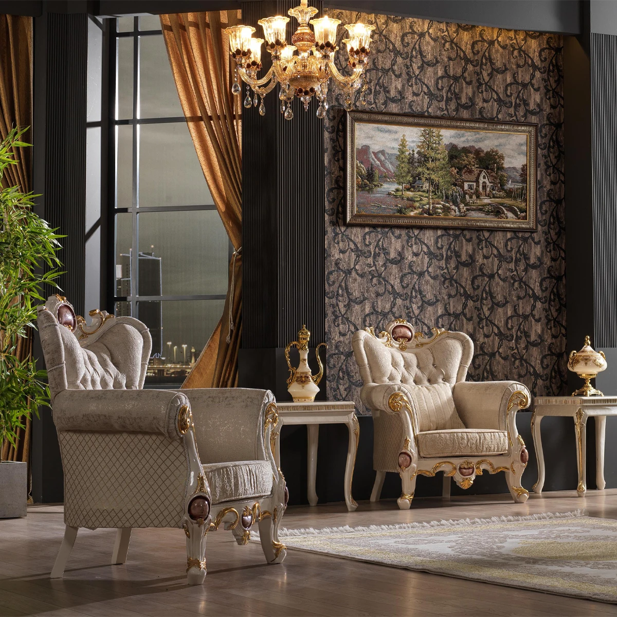 Tabelas de sala de estar turcas de luxo, design moderno e elegante,  luxuosa, mesa majestosa, mesas de café, conjunto de sala de estar, image size:1200x1200