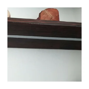 Rustic Wood Floating Shelves Wall Mounted Rustic Underside Lights Solid ... - Rustic Wooden Wall Mounted Shelves With Lights