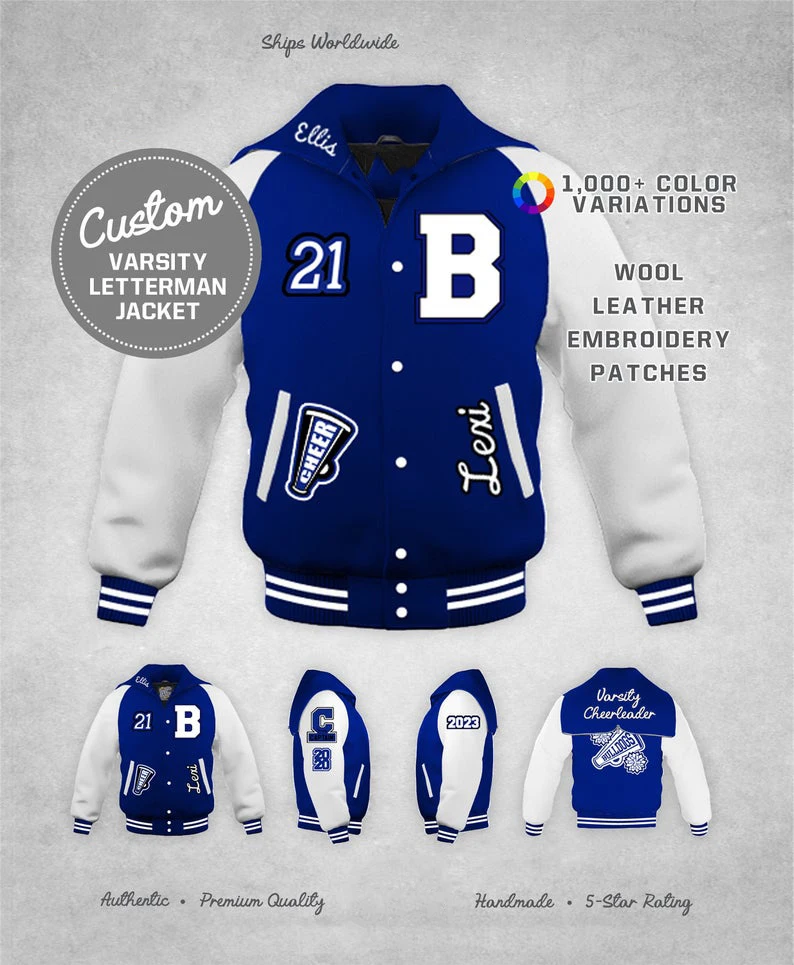 Spring men's embroidered campus Baseball Jacket Factory Manufacturers