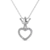 Collana in Ottone Placcata in Oro Bianco 18k Ispirata a Marchi di Lusso