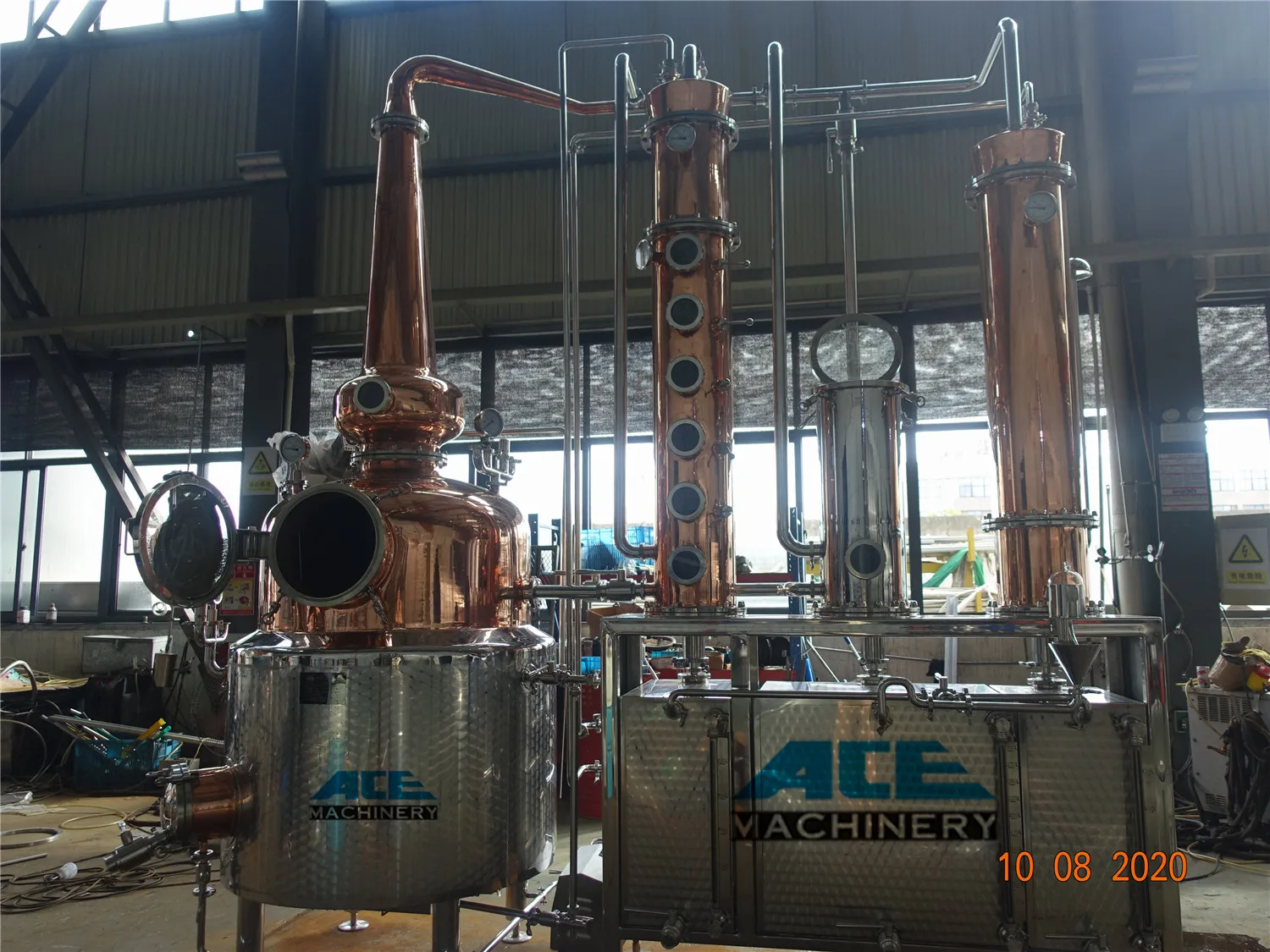 Distillery Equipment For Brandy Gin Whisky Vodka Copper Stills_Wenzhou