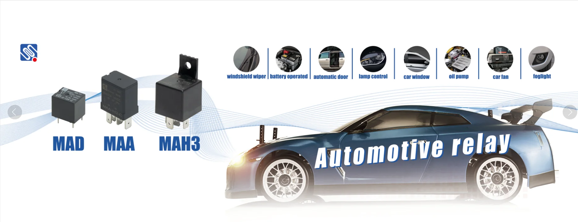 Meishuo MAH-112-A-1 1.7W 12V/24V 40A Normally Open Type Automotive Relay