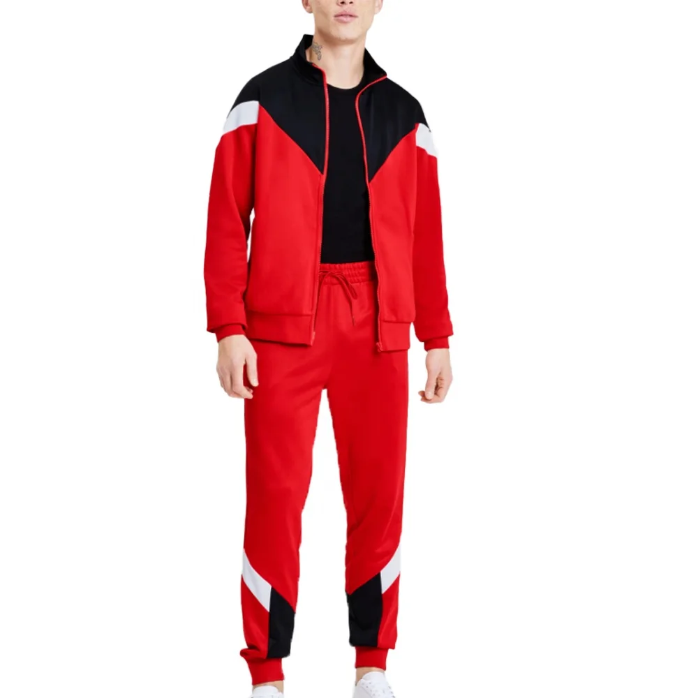 red black and white sweatsuit