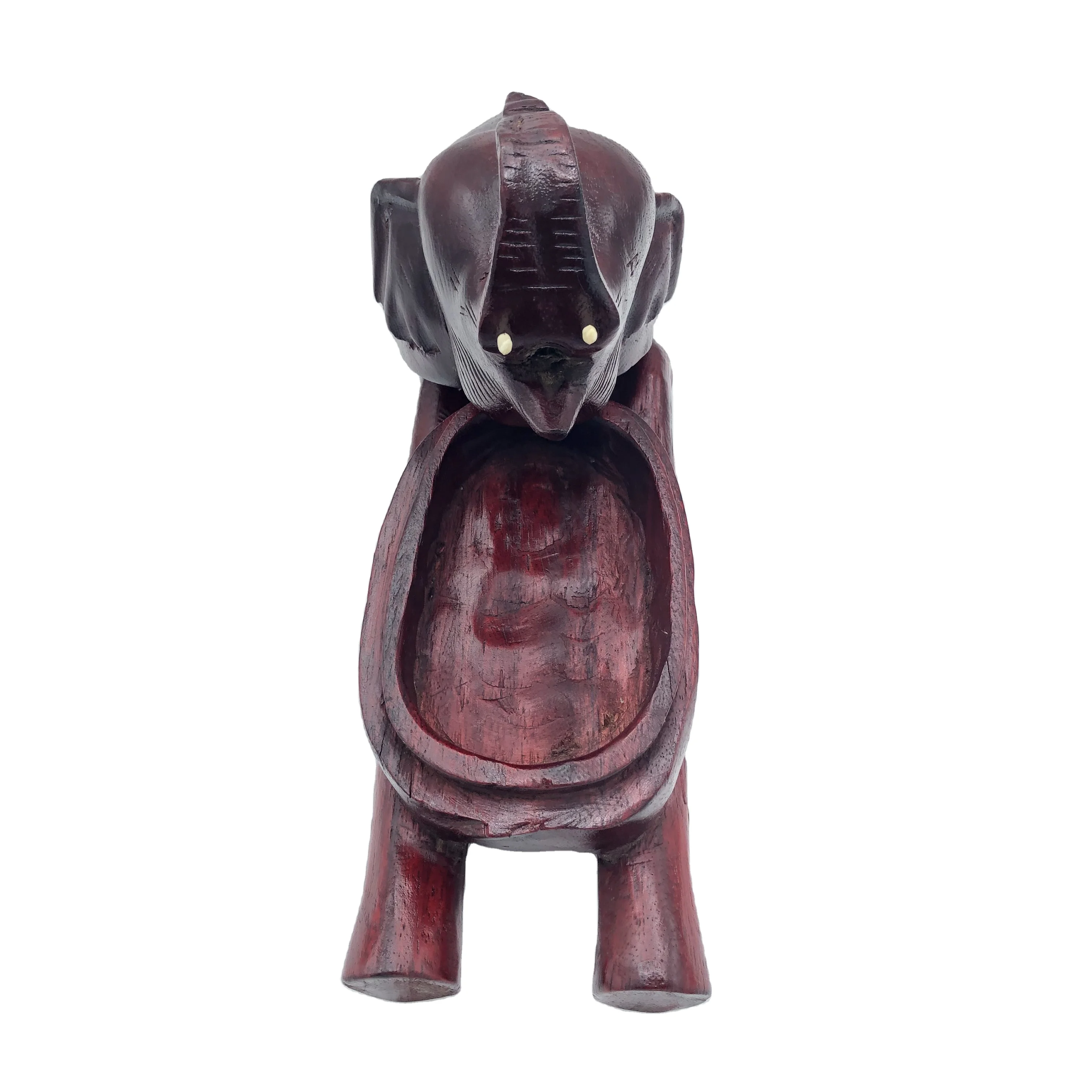 Natree Handicraft Elephant in Teak Wood Craft Thailand Export Quality Home Decor Popular Souvenir Wooden Animal Style