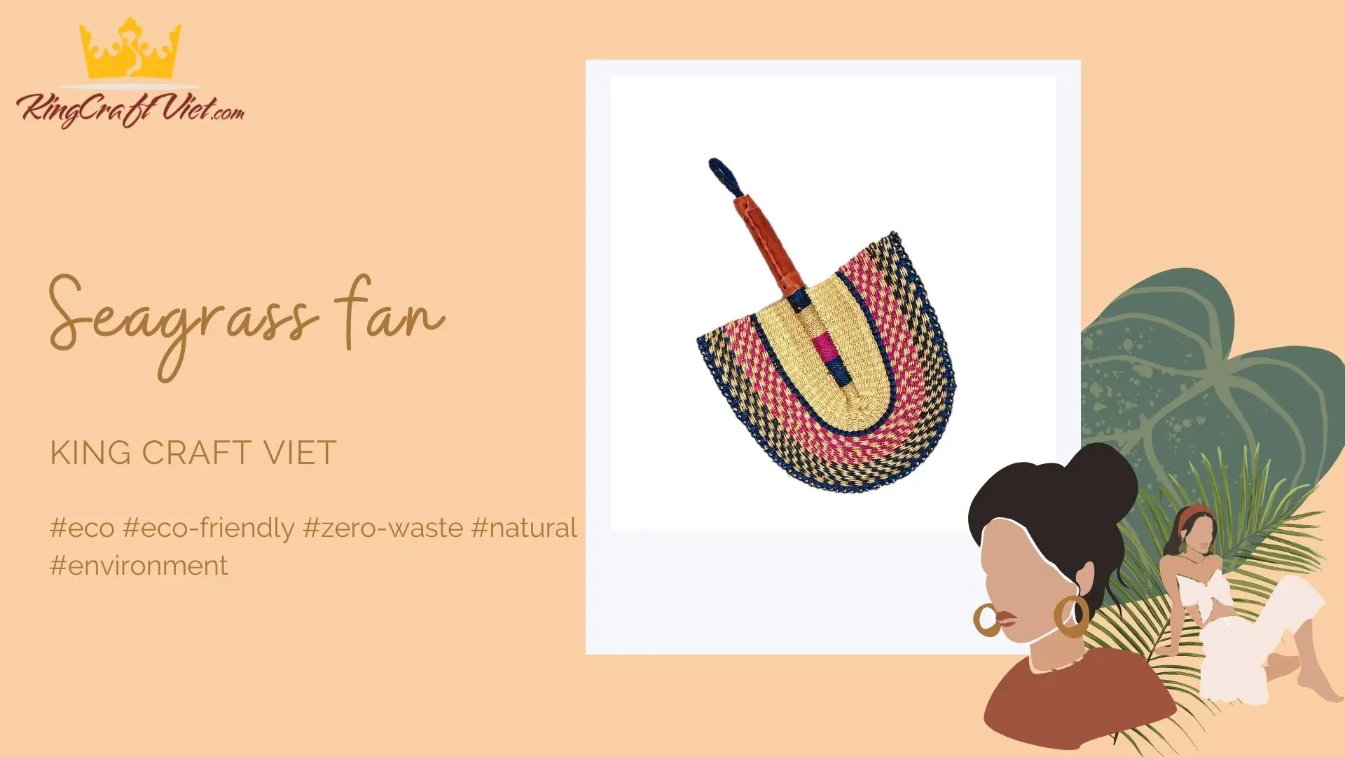 Vietnam Handwoven Wall Decor Natural Seagrass Fan From King Craft Viet