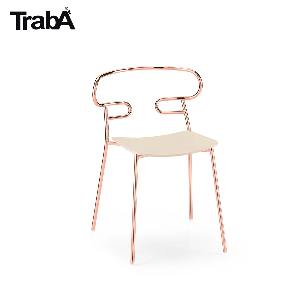 Top Quality stackable Chair metal frame wood seat
