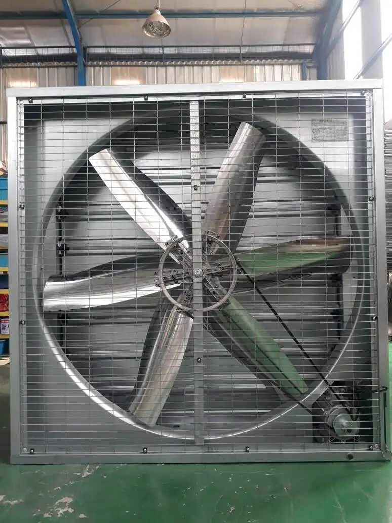 Industrial Axial Flow Exhaust Fan Customizable ODM 500mm/800mm Cast Iron Blades for Factory Warehouse Ventilation