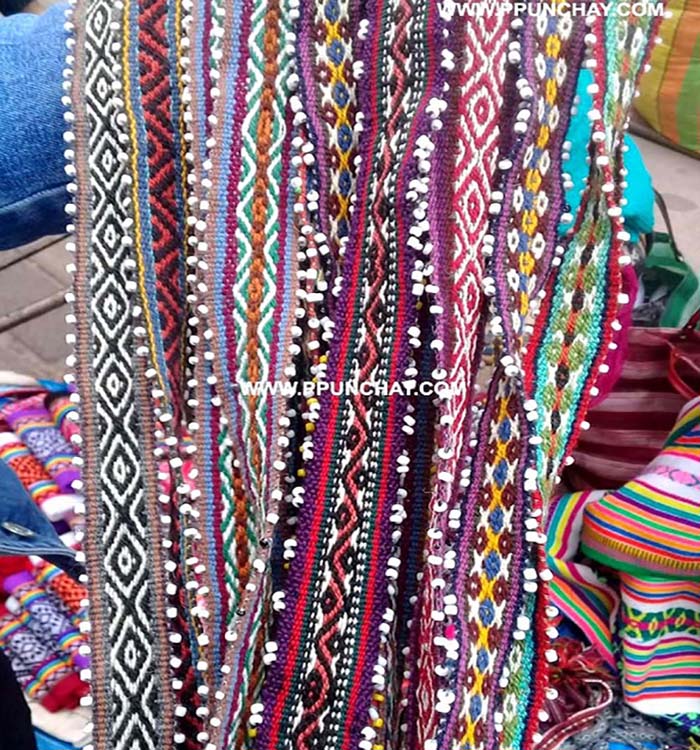 
 Браслет на ногу с длинными бусинами дружбы, лента в этническом стиле, Inca Ppunchay, Перу, красивые цвета  