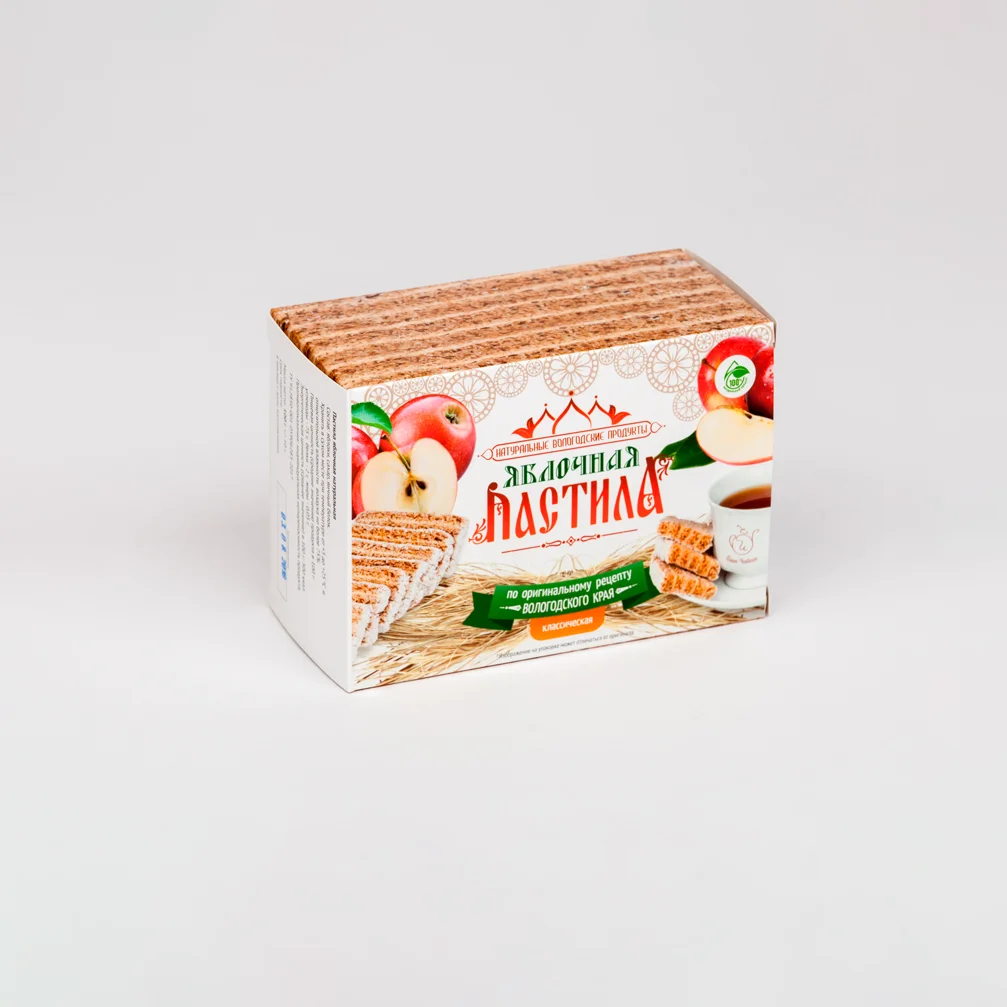 Apple pastille, russian sweets, marshmallow alike