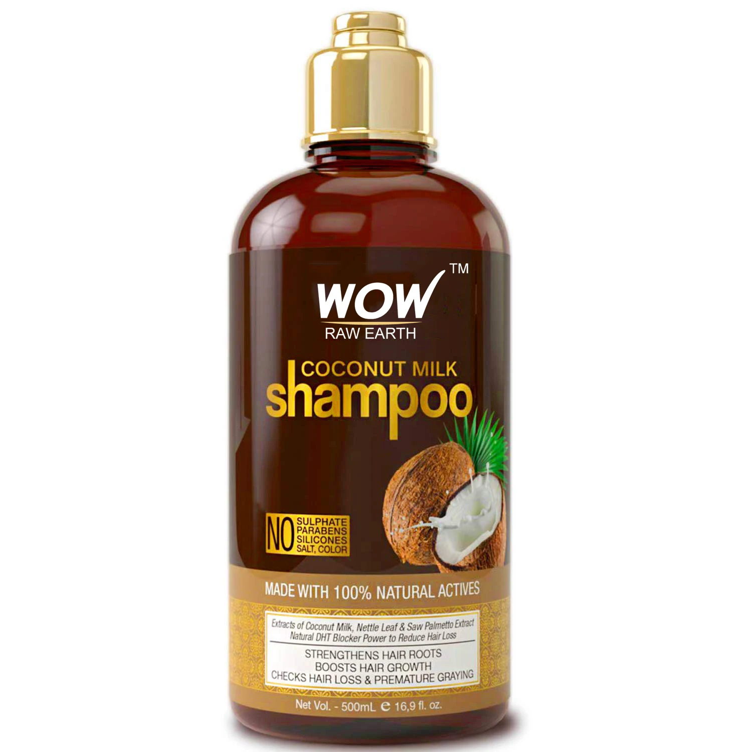Wholesale Raw Earth 500ml Slow Down Hair Loss Stimulate Hair Growth WOW  Coconut Milk Shampoo From 