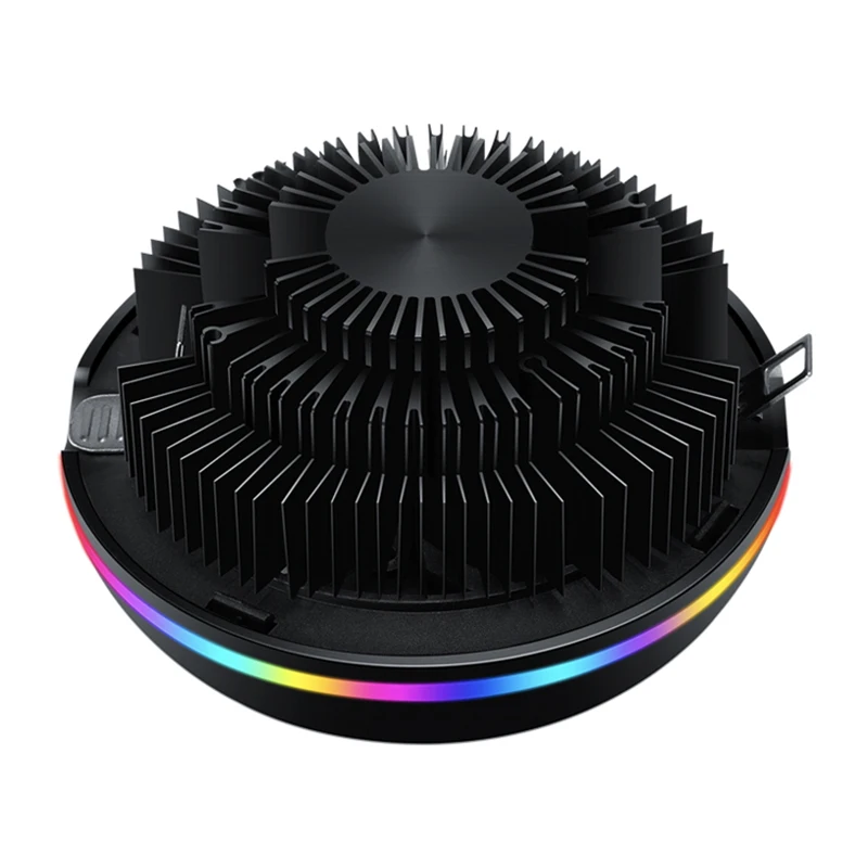 12V DC 3PIN UFO Shaped Radiator Computer CPU Cooler Fan Gaming RGB LED Cooling Fan Supporting Multi Platform for LGA 1156 1155