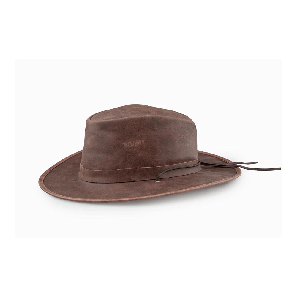 Leather Hat Fashionable Cowboy Casual 
