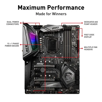 マザーボード MSI MEG Z390 ACE LGA 1151 MSI MEG Z390 ACE LGA 1151 (300 Series) ATX Intel Motherboard
