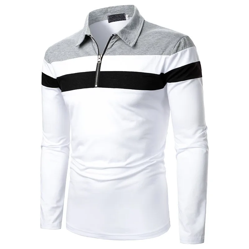 Men's slim fit white zipper polo shirt short sleeve- Discover the Best  Zipper Polo Shirts for Men