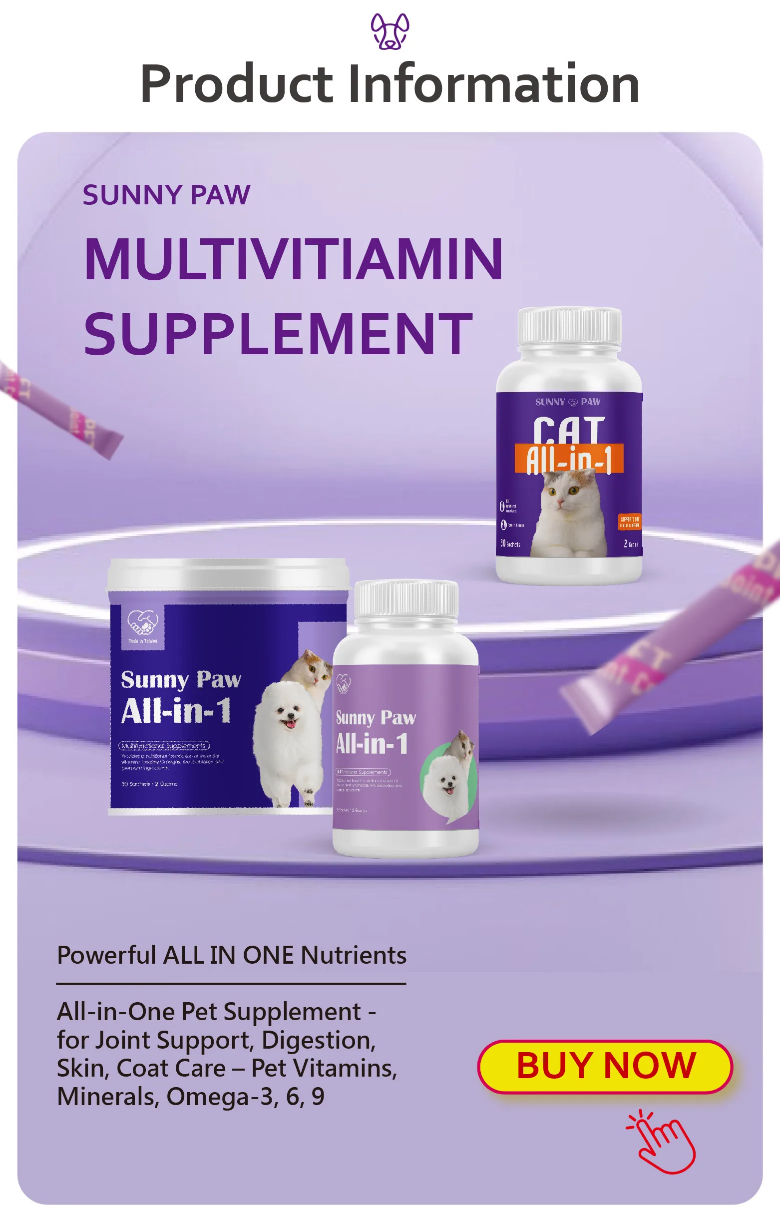 Highquality Wholesale And Customized Pet Multivitamins Vitamin C E B To Maintain The Health Of