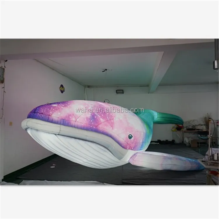 Custom Size Inflatable Ceiling Hanging Whale Fish
