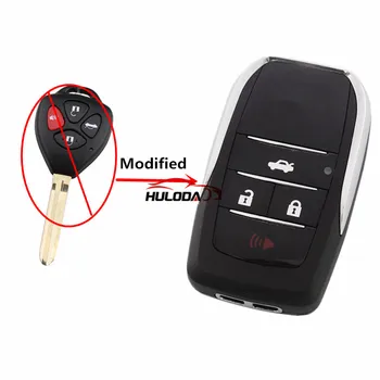 For Toyo 3+1 Buttons remote key for Corolla RAV4  Modified Flip Folding Remote Blank Key Shell with TOY43  key blade