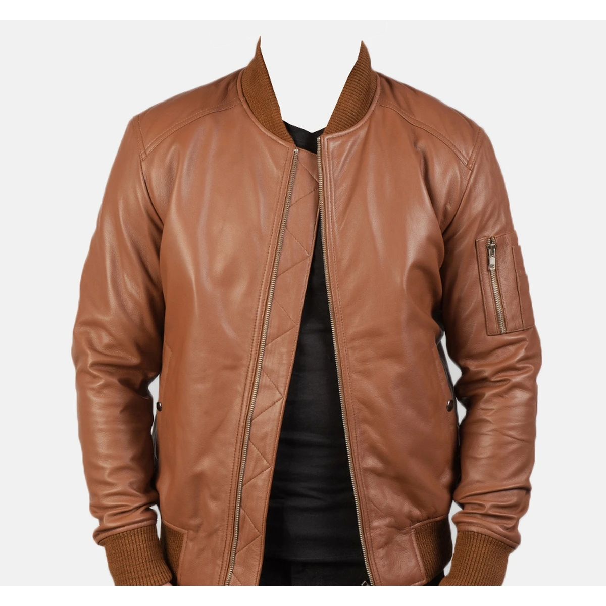 fancy color pure leather men latest design leather jacket for