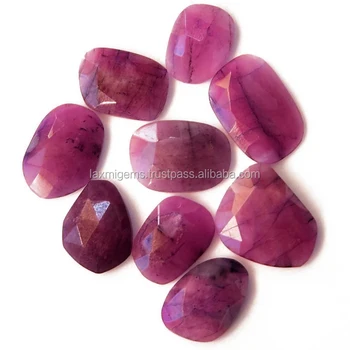 INDIAN Hand Polish Natural Ruby Rose Cut Loose Gemstone Supplier For Jewelry Making