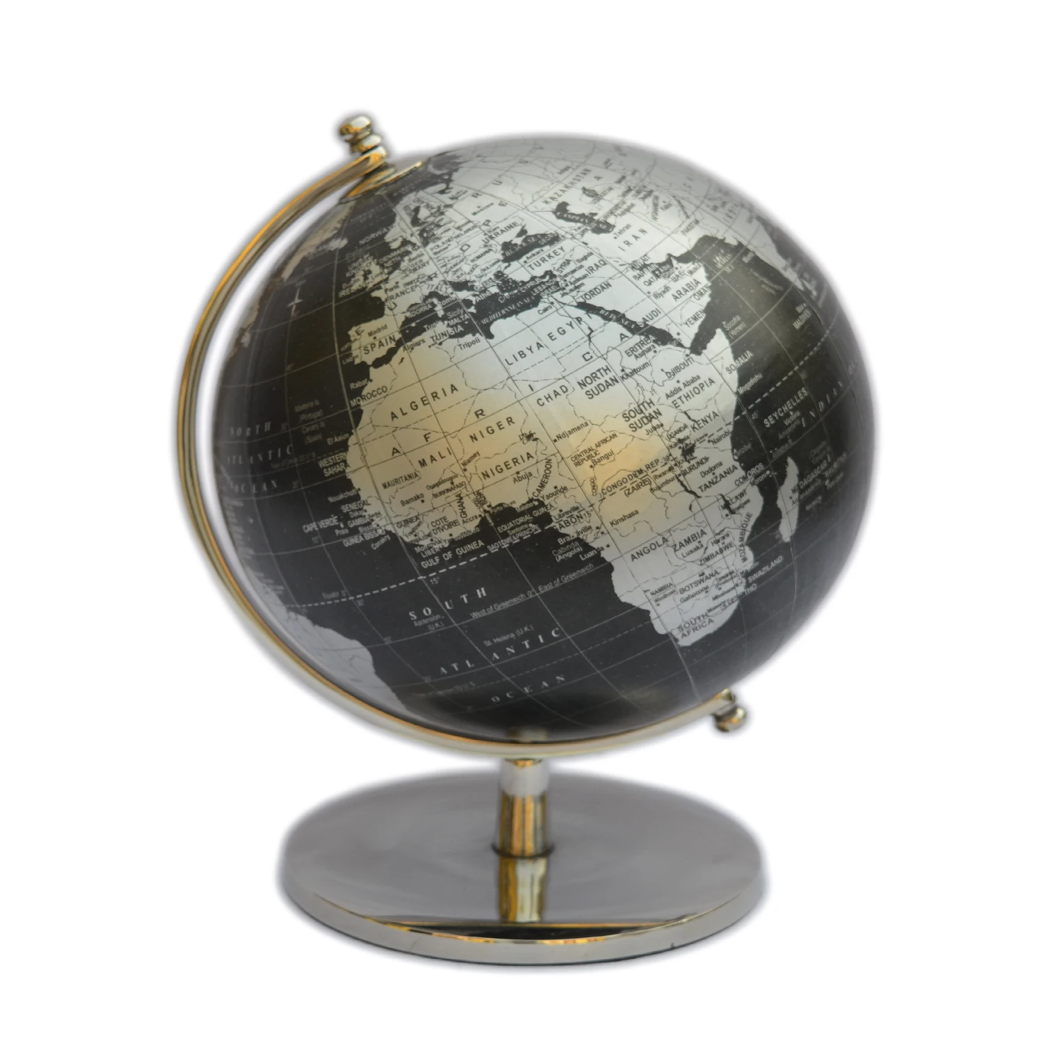 Металлический шар Серебряный Блестящий стенд