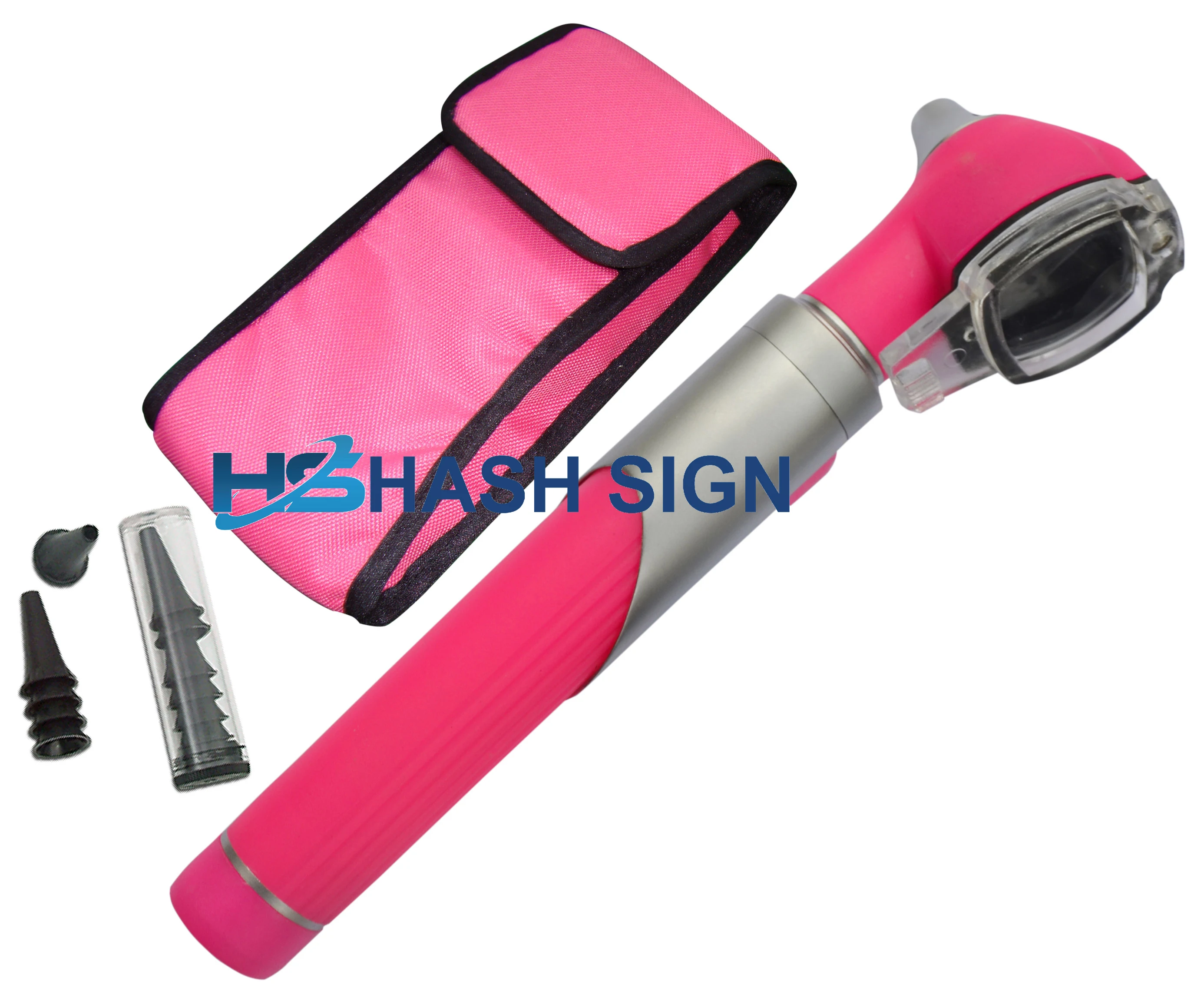 Mini Pocket Otoscope Manual Power Source Fiber Optic Medical Examination with LED for Ear Scope Examination