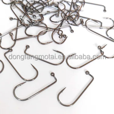 BKK Fishing Medium Wire Carbon Steel Jig Hook 9050-NP #1 100pcs