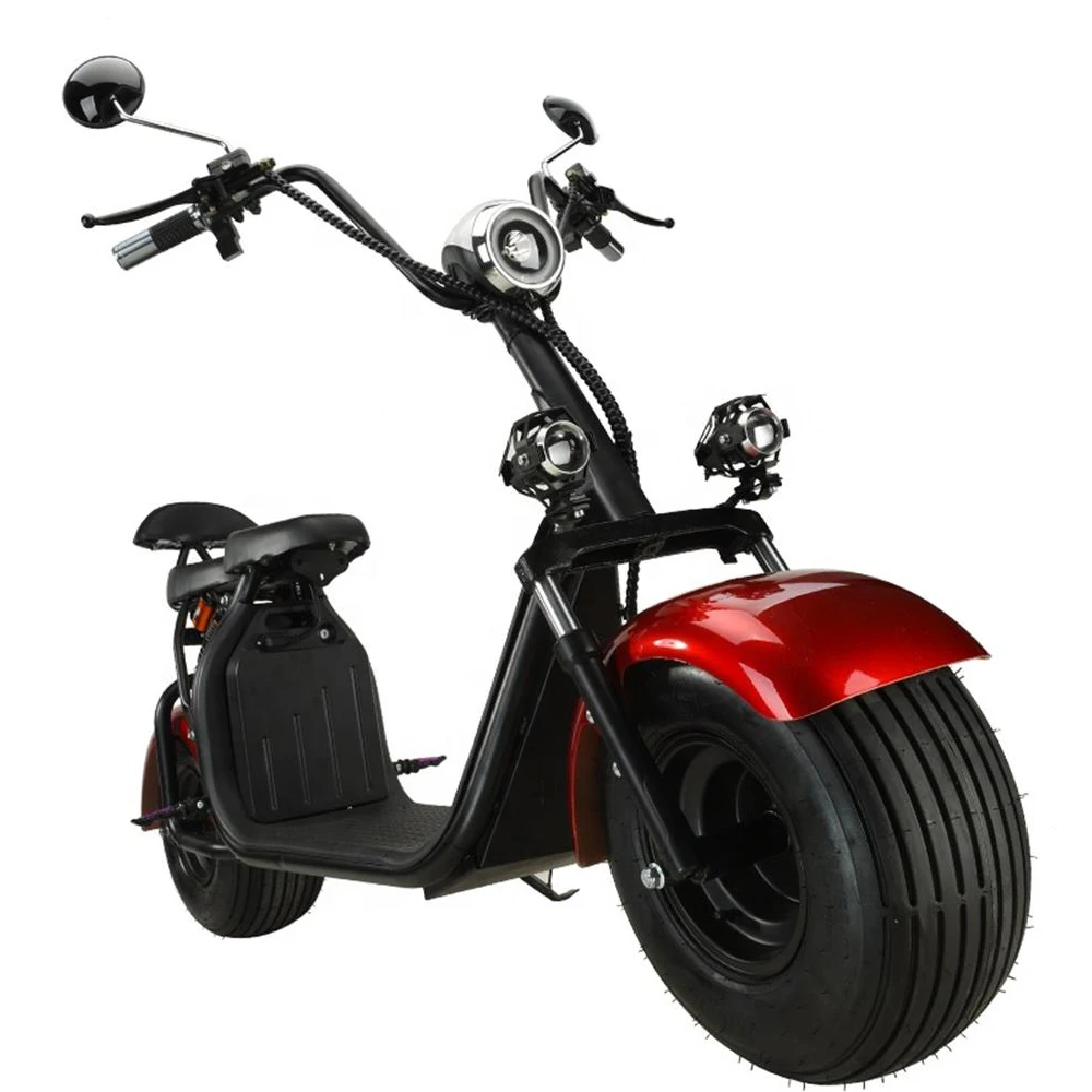 E Fat Tire Citycoco Electric Motorcycle Halley Electric Scooter Harleyment 1500w Two Wheel 1009