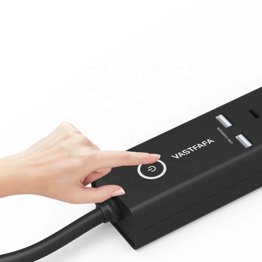 Умный сетевой фильтр с 6 розетками и 2 портами USB для быстрой