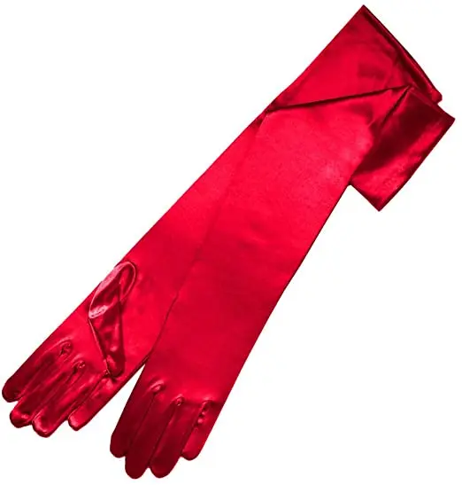 red shiny gloves