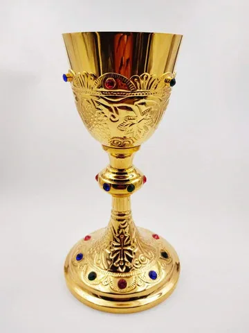 Ciborium Brass With Gold Finished Chalice With Paten For Church Use ...