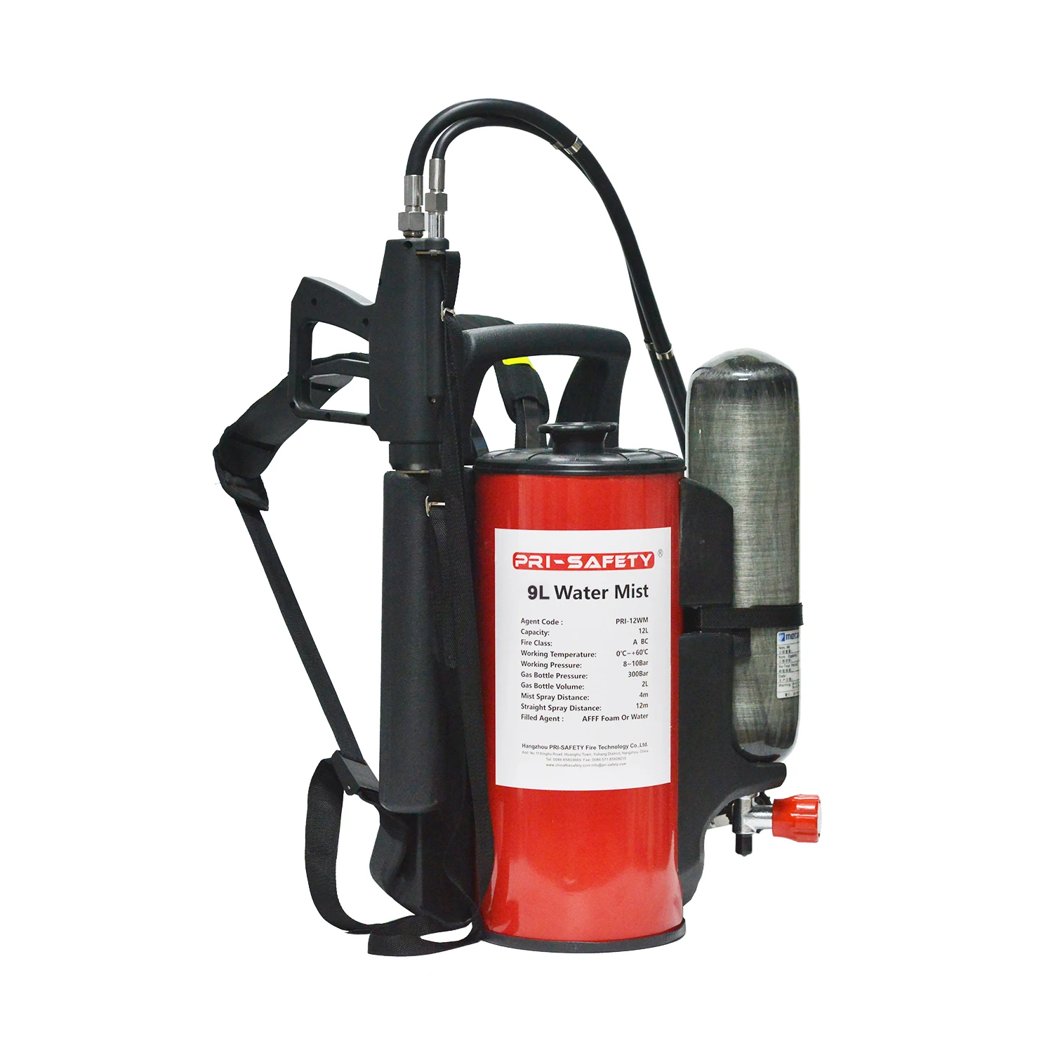 Water backpack extinguisher tank