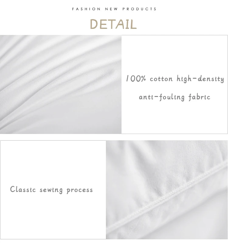Factory Supplier Sleepwell Colorful Breathable Soft Hotel Hilton Pillow