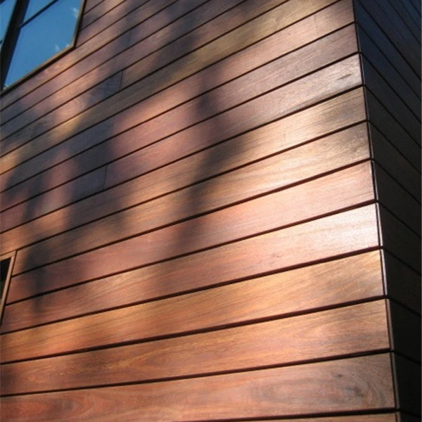 All-weather teak outdoor solid wood cladding
