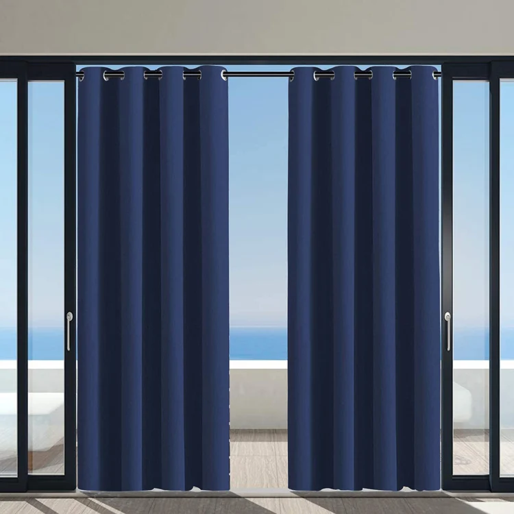 Ready Made Design Window cortinas black out fabric outdoor linen curtains with valance for the living room